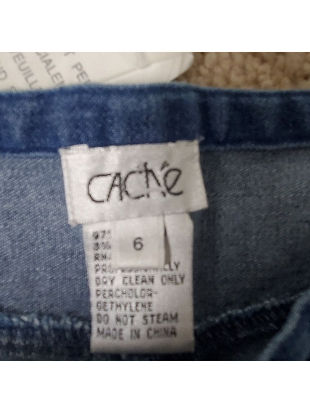 Cache Embroidered Flare Jeans Lace Detail Women Size 6 - Picture 16 of 16